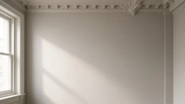 Plaster crack repaired and repainted in an older home