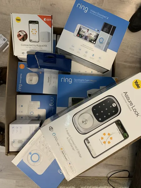 Ring, Yale and August smart home devices ready for installation